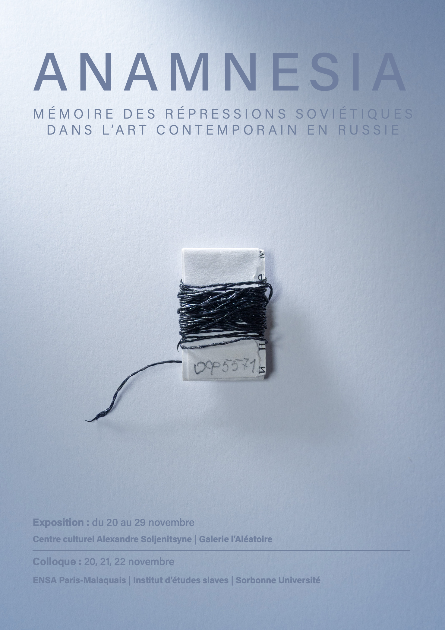 ANAMNESIA exhibition poster