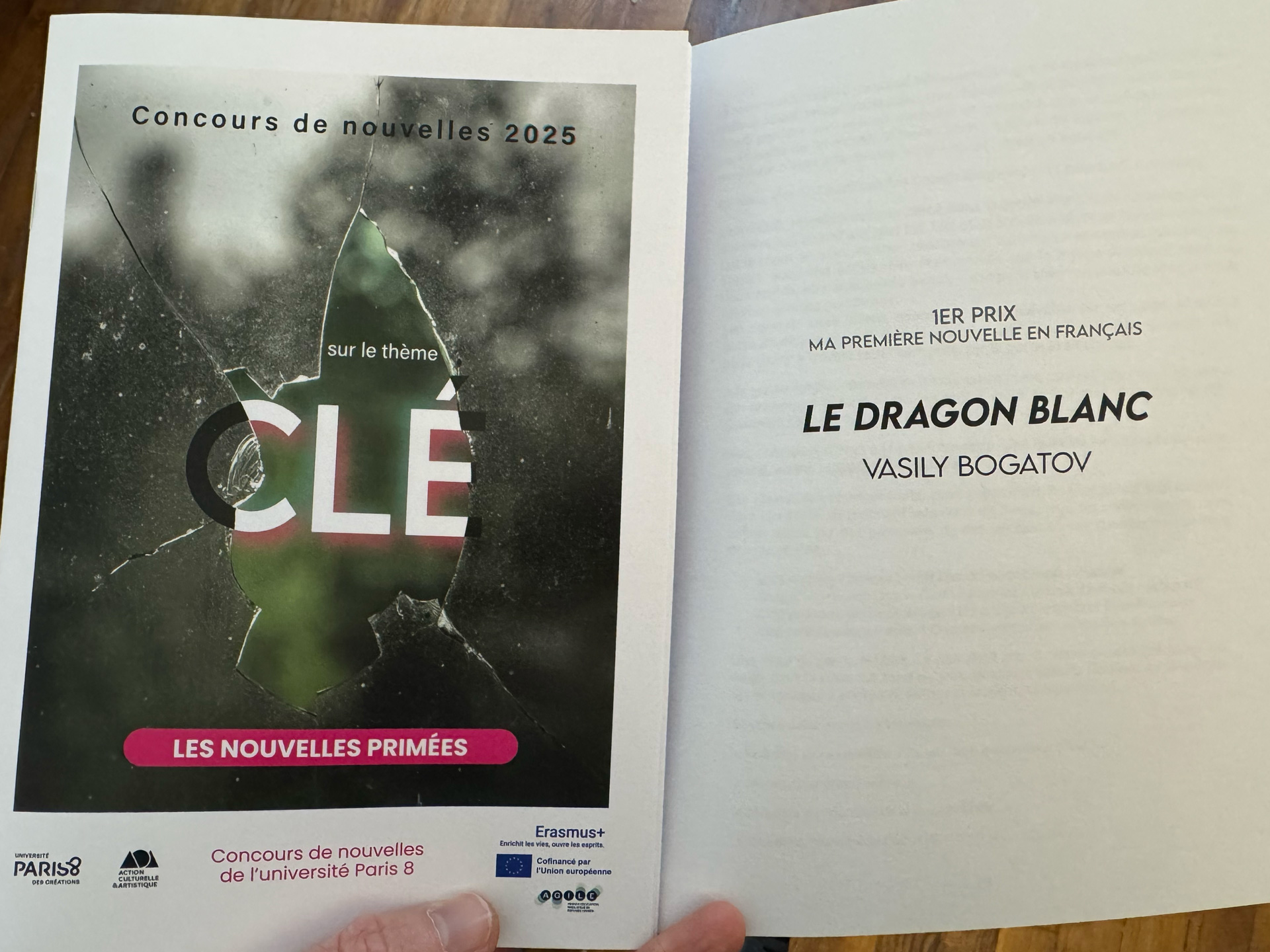 2025 Short Story Competition anthology open at Le Dragon blanc